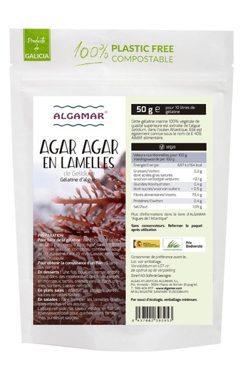 [ALG161] Agar-Agar en lamelles BIO 4 x 50 gr