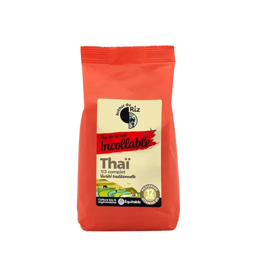 [AUT3903002] Riz thaï 1/2 complet étuvé BIO 500 gr — Carton de 12 pces