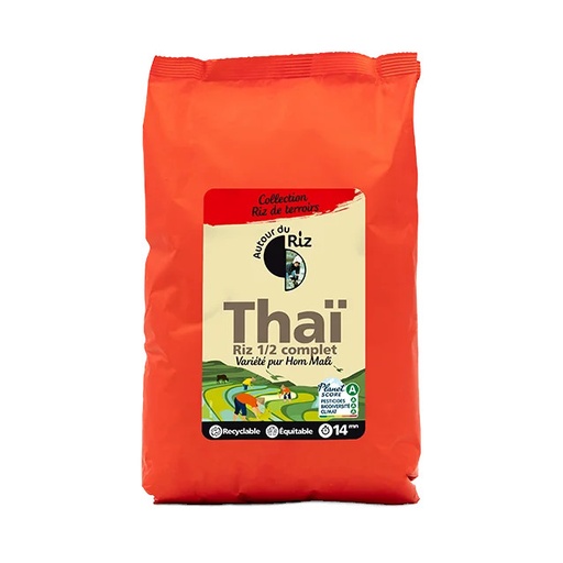 [AUT3903008] Riz Thaï 1/2 complet - commerce équitable BIO 4  x 2kg