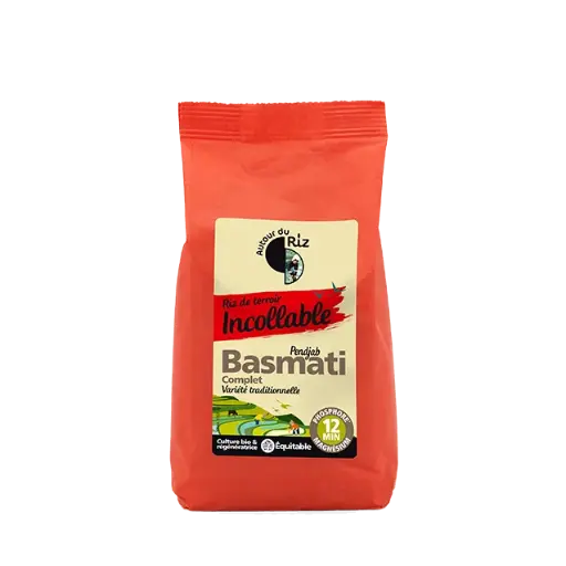 [AUT3904006] Riz basmati complet étuvé BIO 500 gr — Carton de 12 pces