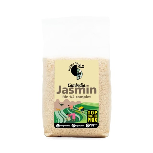 [AUT4998] Riz Jasmin 1/2 complet - commerce équitable BIO 2 kg — Carton de 4 pces
