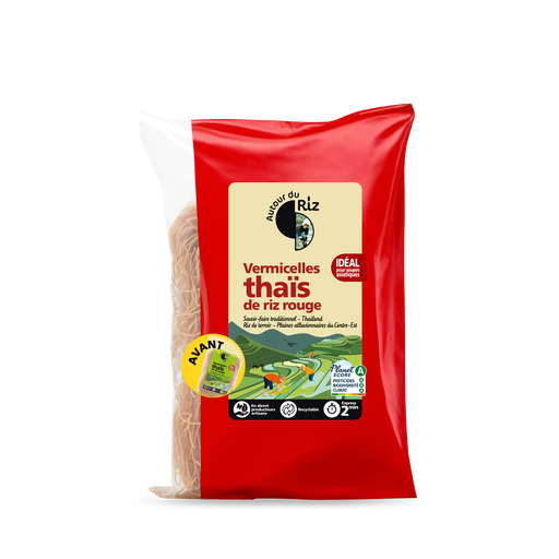[AUT5950] Vermicelles de riz thaï rouge BIO 240 gr — Carton de 12 pces