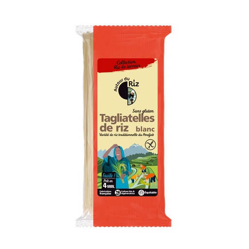 [AUT5951] Tagliatelles thaies de riz blanc BIO 400 gr — Carton de 12 pces