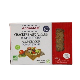 [ALG293] Crackers aux algues tomate et chia BIO 160 gr