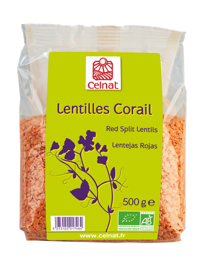 [CE4002005] Lentilles corail BIO 500 gr