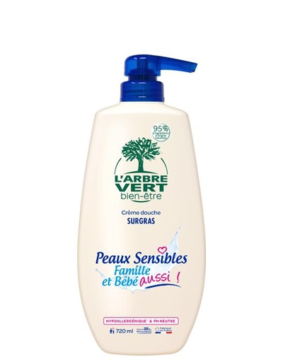 [AV29633] Crème douche Peaux sensibles : famille et bébé 6 x 720 ml