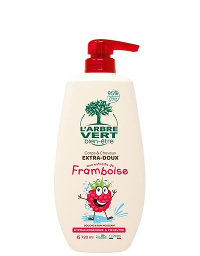 [AV400545] Corps & cheveux enfants - extraits framboise 6 x 720 ml