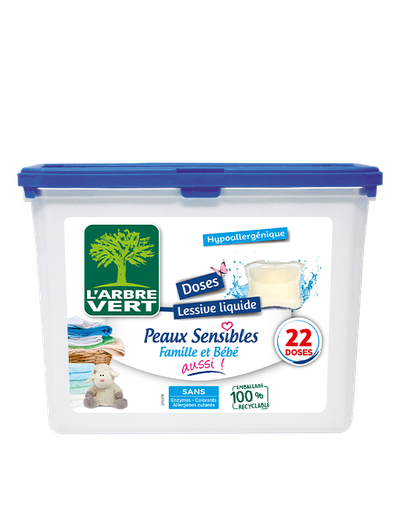 [AV30044] Capsules lessive liquide peaux sensibles 8 x 22 doses