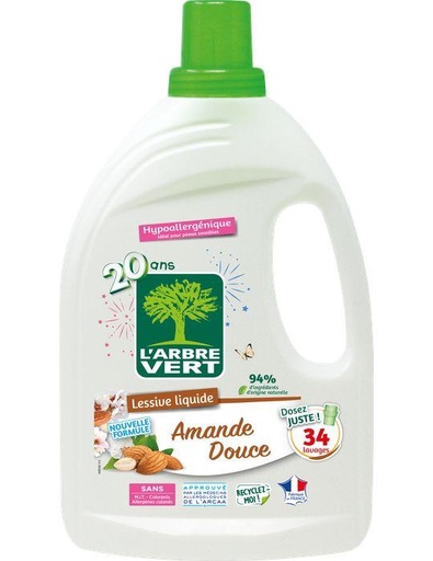 [AV30558C] Lessive liquide amande douce 6 x 1,53 L - 34 lavages
