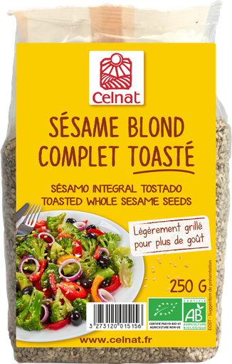 [CE4003007] Sésame blond complet toasté BIO 250g