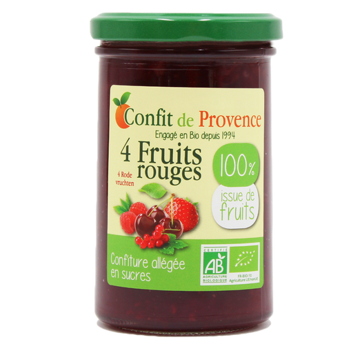 [CDP48070] Préparation 100 % fruits - Fraise & soupçon de cassis BIO 6 x 290 gr