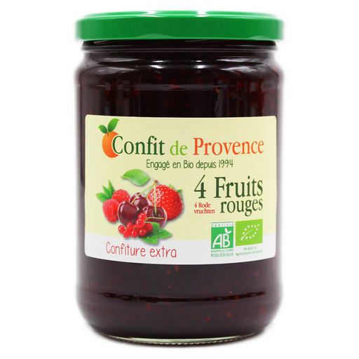 [CDP4824] Confiture Extra - 4 Fruits rouges BIO 650 gr — Carton de 6 pces