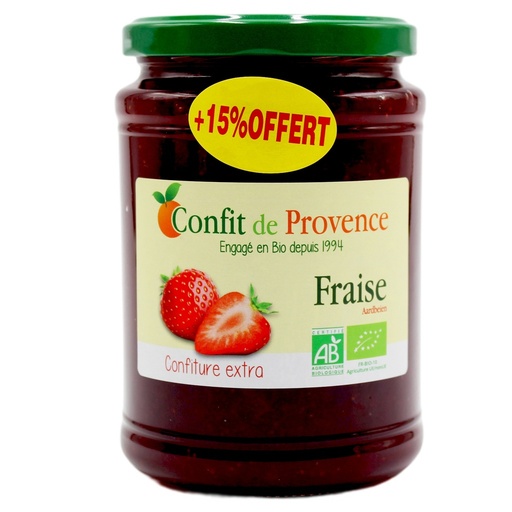 [CDP48800] Confiture Fraise BIO 6 x 650 gr + 15%