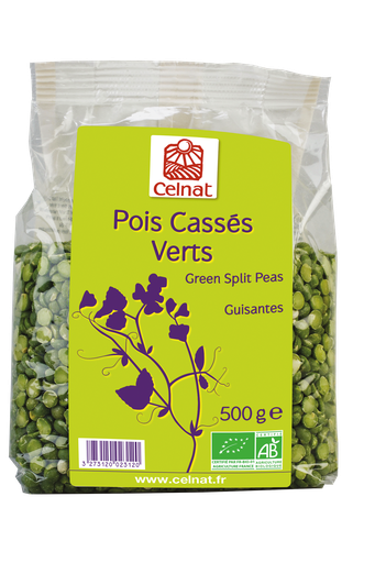 [CE4002018] Pois cassés vert BIO 6 x 500 gr