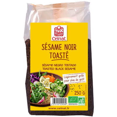 [CE4003006T] Sésame noir toasté BIO  8 x 250 gr