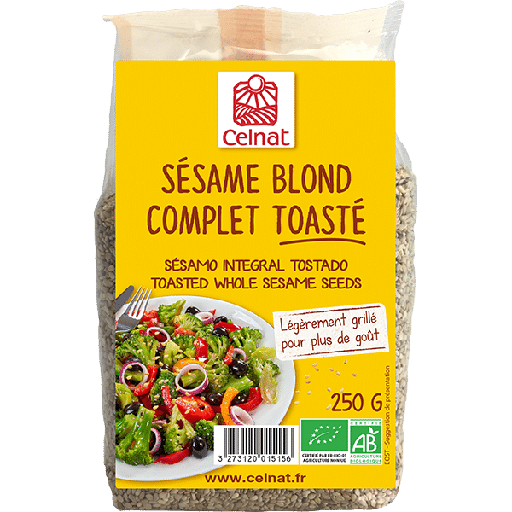 [CE4003007] Sésame blond complet toasté BIO 8 x 250 gr