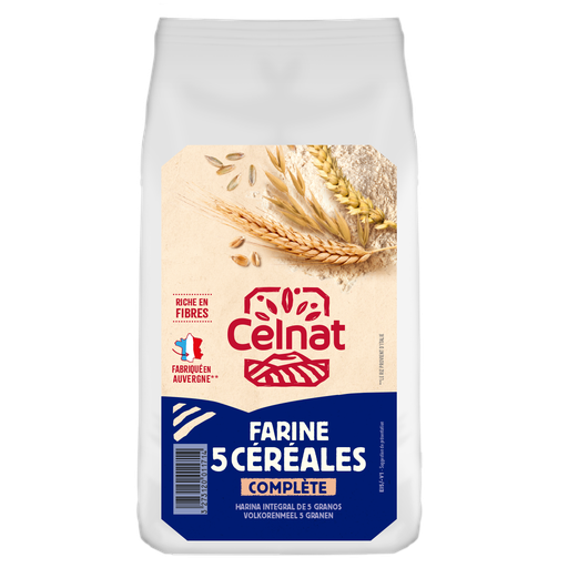 [CE4007005] Farine complète 5 céréales BIO 1 kg — Carton de 6 pces