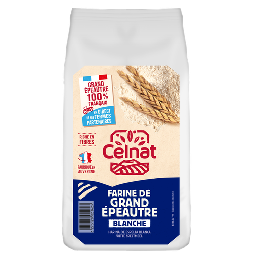 [CE40070065] Farine blanche de grand épeautre BIO 1 kg — Carton de 6 pces