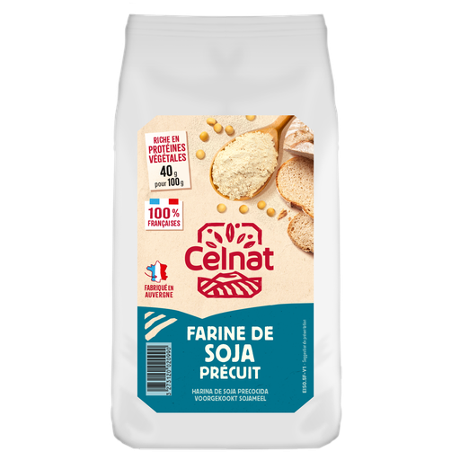 [CE40070151] Farine de soja précuit BIO 500 gr — Carton de 6 pces