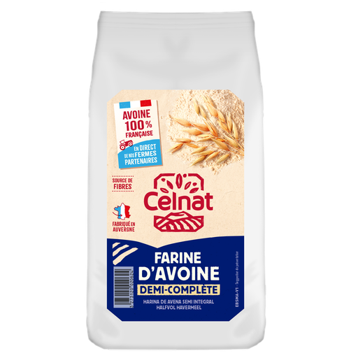 [CE4007017] Farine avoine demi-complète BIO 500 gr — Carton de 6 pces