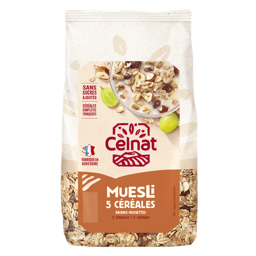 [CE4013001] Muesli 5 céréales BIO 500 gr — Carton de 12 pces