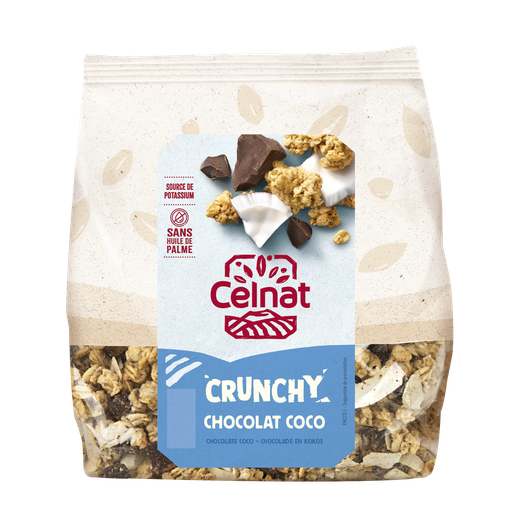 [CE4013014] Crunchy Chocolat Coco BIO 500 gr NOUVEAU — Carton de 6 pces