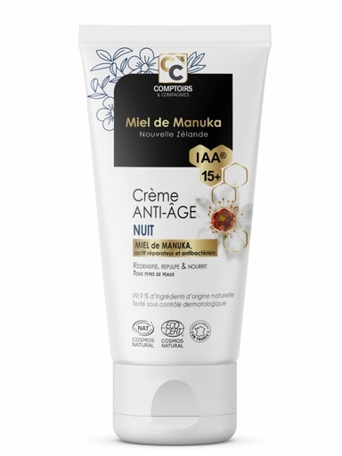 [CEC61067] Crème nuit anti-âge au miel de Manuka IAA15 BIO 6 x 50 ml