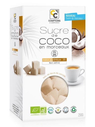 [CEC62026] Sucre de fleurs de coco BIO en morceaux 12 x 250 gr