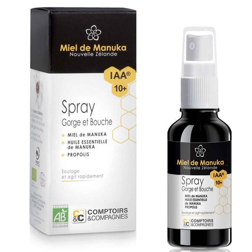 [CECSGM10] Spray gorge et bouche au miel de Manuka IAA®10+ BIO 6 x 25 ml