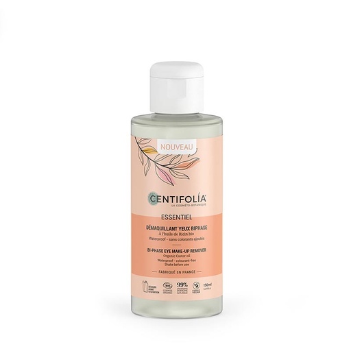 [CEN28257*] Démaquillant yeux Biphasé Essentiel BIO 150 ml — Carton de 6 pces