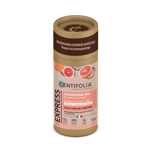 [CEN4504000] Shampooing sec en poudre pamplemousse BIO 8 x 50 gr