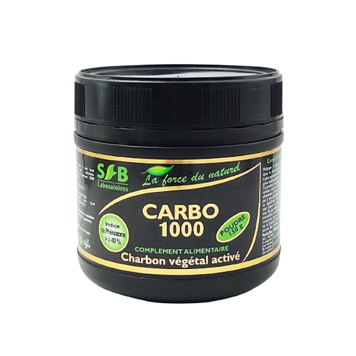 [DE3050] Carbo 1000 - Charbon végétal poudre activé (1265/19) 3 x 150 gr
