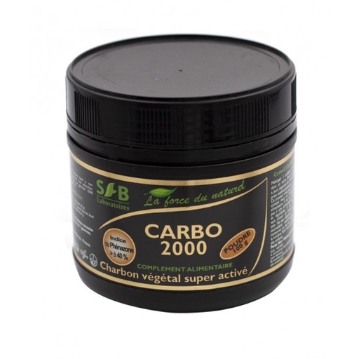 [DE3053-3] Carbo 2000 - Charbon végétal poudre super activé (1265/19) 3 x 100 gr