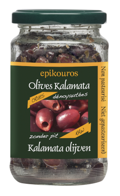 [EPI4250C] Olives Kalamata crues dénoyautées BIO 6 x 170 gr