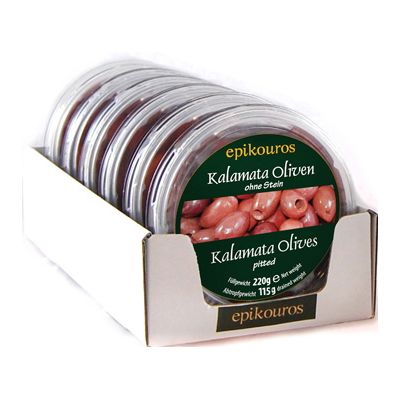 [EPI6000] Barquette olives Kalamata sans noyaux — Carton de 6 pces