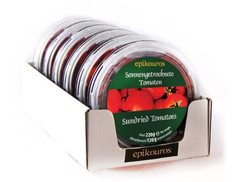 [EPI6200] Barquette tomates séchées dans l'huile aux herbes BIO 6 x 220 gr