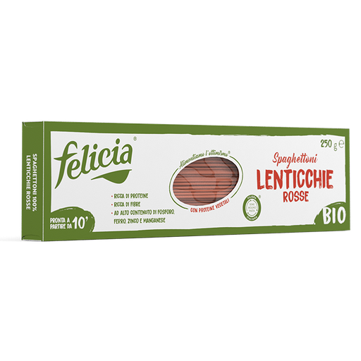 [FEL1522] Spaghetti de lentille corail BIO 250 gr — Carton de 18 pces