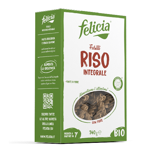 [FEL404] Fusilli de riz complet sans gluten BIO 250 gr — Carton de 10 pces