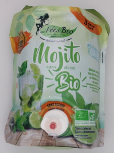 [IN1074] Cocktail Mojito sans alcool BIO 3 x 3L