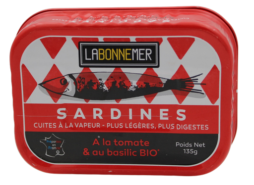 [LBM012] Sardines tomate et basilic BIO 16 x 135 gr