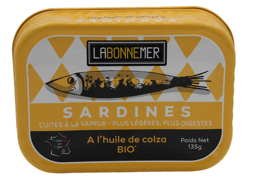[LBM014] Sardines à l'huile colza BIO 12 x 135 gr