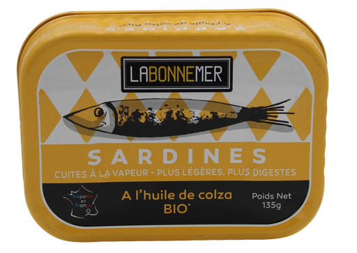 [LBM014] Sardines à l'huile colza BIO 16 x 135 gr