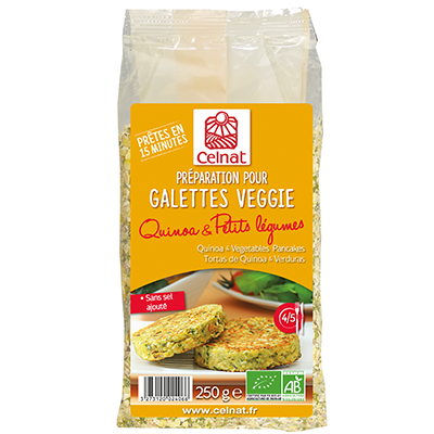 [CE4014101] Préparation pour galettes veggie quinoa et petits légumes BIO 250 gr