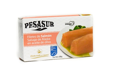 [PES4010] Filet de saumon à l'huile d'olive BIO 10 x 120 gr