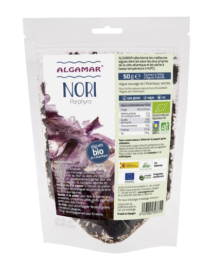 [ALG13050] Algue Nori en flocons BIO 8 x 50 gr