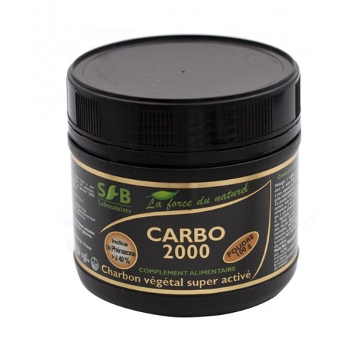 [DE3053] Carbo 2000 - Charbon végétal poudre super activé 6 x 100 gr (NUT 1265/19)