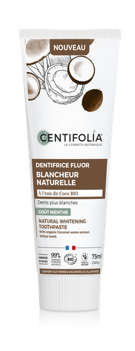 [CEN028592 ] Dentifrice fluor blancheur naturelle BIO — Carton de 12 pces