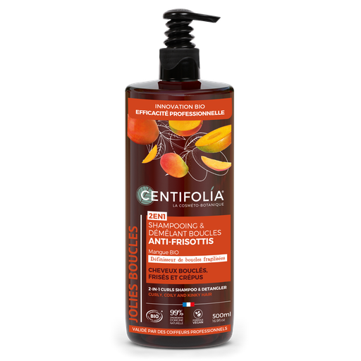 [CEN030892] Shampooing & démêlant boucles 2en1 - cheveux bouclés, frisés et crépus 500ml — Carton de 6 pces