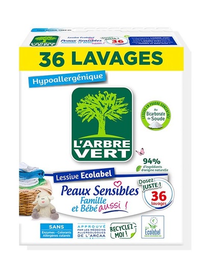 [AV30591C] Poudre lessive Peaux sensible 5 x 1,8kg
