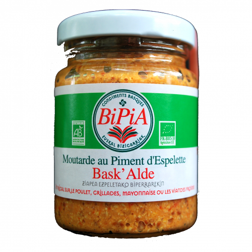[BIP182109] Moutarde Piment Espelette 12 x 90 gr BIO